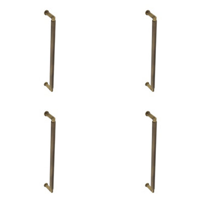 Loops 4 Pack Antique Brass Pull Handle 425mmElegant And Durable Bolt Through DesignDoor Handle from B&Q