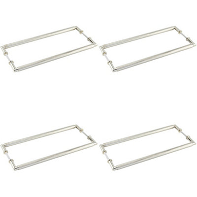 Loops 4 Pack Elegant Solid Brass Pull Handle 425mm In Polished Nickel FinishDoor Handle from B&Q