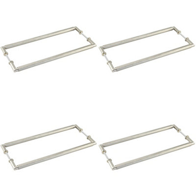 Loops 4 Pack Satin Nickel Pull Handle 425mm For Modern InteriorsDoor Handle from B&Q