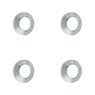 B&Q -  4 Pack Sleek Satin Nickel Chamfered Outer Roses For DoorsDoor Handle