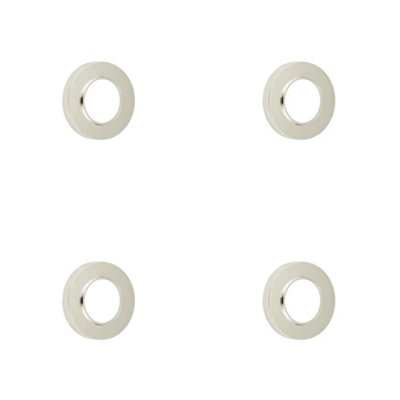 Loops 4 Pack Elegant Knurled Outer Rose In Polished Nickel For DoorsDoor Handle from B&Q