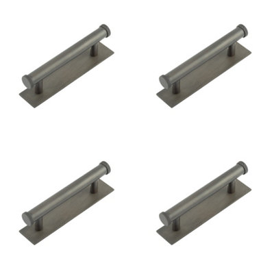 Loops 4 Pack Stylish 96mm Dark Bronze Cabinet Handle With Knurled DesignKitchen Drawer Pull Handle from B&Q