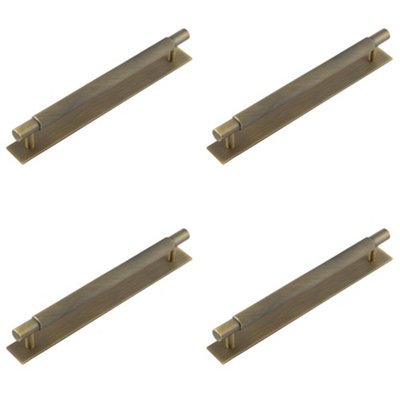 Loops 4 Pack Stylish Antique Brass Cabinet Handle With 224mm Centers For Modern InteriorsKitchen Drawer Pull Handle from B&Q
