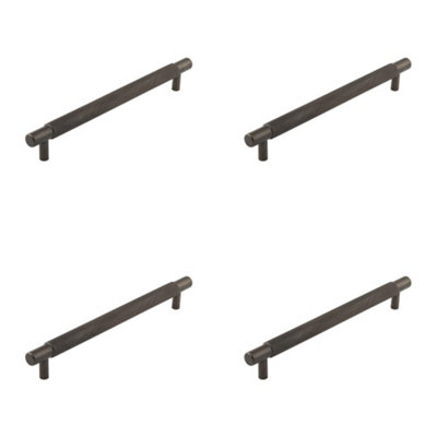 Loops 4 Pack Stylish Dark Bronze Cabinet Handle 224mm Ctrs For Modern InteriorsKitchen Drawer Pull Handle