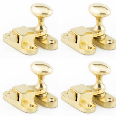 Loops 4 Pack Polished Brass Showcase Catch 51mm For CabinetsCupboard Door Catch from B&Q