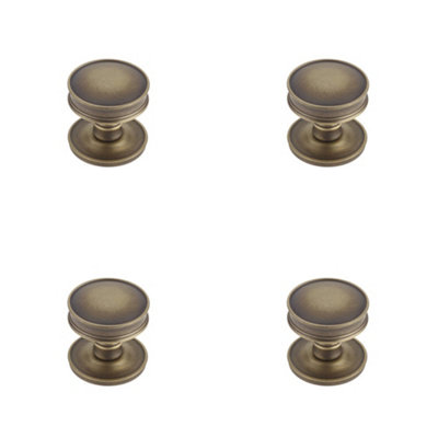 Loops 4 Pack Antique Brass Cupboard Knob For Elegant InteriorsKitchen Cabinet Knob