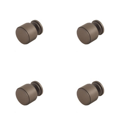 Loops 4 Pack Elegant Stepped Cupboard Knob In Dark Bronze For Timeless DecorKitchen Cabinet Knob