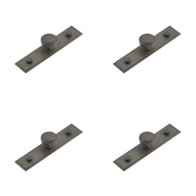 B&Q -  4 Pack Stylish 30mm Stepped Cupboard Knob In Dark Bronze FinishKitchen Cabinet Knob