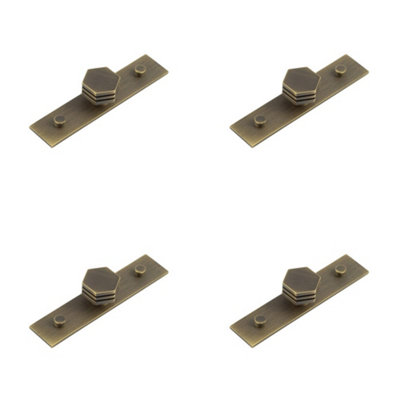 Loops 4 Pack Stylish 30mm Antique Brass Cupboard Knob For Modern InteriorsKitchen Cabinet Knob from B&Q