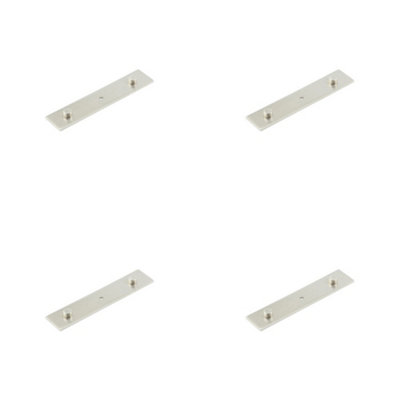 Loops 4 Pack Elegant Satin Nickel Backplate For Cupboard Knob 140X30mmKitchen Cabinet Knob from B&Q