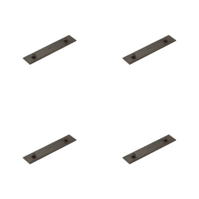 Loops 4 Pack Elegant Dark Bronze Backplate For Cupboard Knob 140X30mmKitchen Cabinet Knob from B&Q
