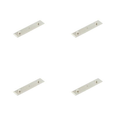 Loops 4 Pack Elegant Satin Nickel Backplate For Cupboard Knob140X30mmKitchen Cabinet Knob from B&Q