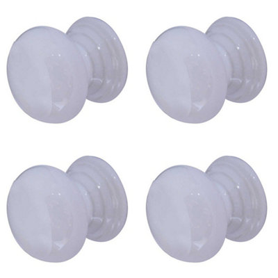 Loops 4 Pack Elegant 33mm White Porcelain Cupboard Knob For Timeless Kitchen DesignKitchen Cabinet Knob
