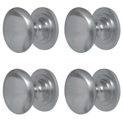 Loops 4 Pack Premium Traditional Cupboard Knob 32mm Satin Nickel For Elegant InteriorsKitchen Cabinet Knob from B&Q