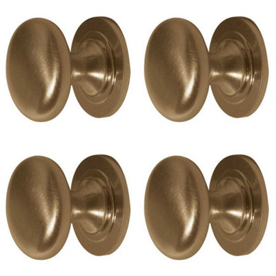 Loops 4 Pack Premium 38mm Satin Brass Cupboard Knob For Stylish FurnitureKitchen Cabinet Knob
