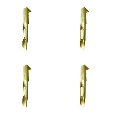 Loops 4 Pack Premium Brass Lever Action Flushbolts 200X19mm For Enhanced Security from B&Q