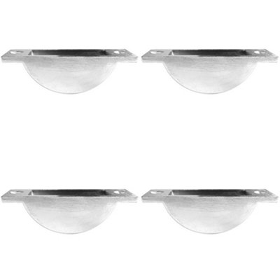 B&Q -  4 Pack Zinc Easy Clean Bolt Socket 63X20mm In Satin Chrome Finish For Enhanced Door Security