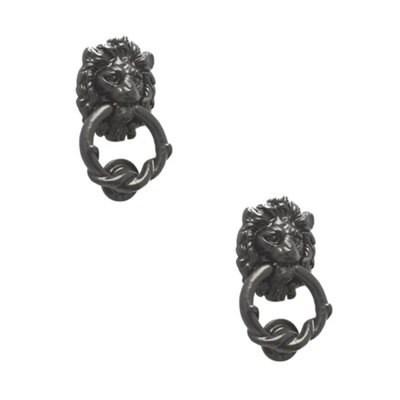 Loops 2 Pack Exquisite Lion Head Door Knocker For Home DecorExternal Outdoor Knocker from B&Q