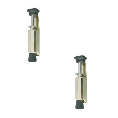 Loops 2 Pack Polished Brass 120mm Foot Operated Door Holder For Home And Office from B&Q