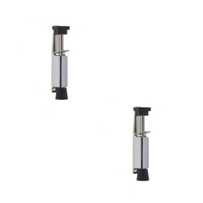 Loops 2 Pack Polished Chrome 120mm Foot Operated Door HolderDurable And Convenient Solution from B&Q