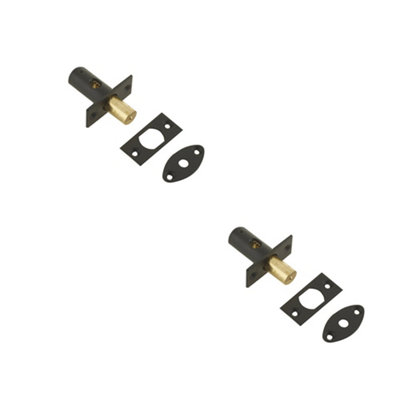 Loops 2 Pack Mortice Rackbolt 36mm With 14mm Backset In Sleek Black Finish For Enhanced SecuritySecurity Bolt from B&Q
