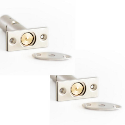 Loops 2 Pack Durable Mortice Rackbolt 61mm 62mm With 28mm Backset In Nickel Finish For Enhanced SecuritySecurity Bolt from B&Q
