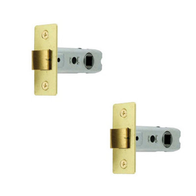 Loops 2 Pack Premium 76mm Electro Brassed Tubular Latches For Secure Locking from B&Q