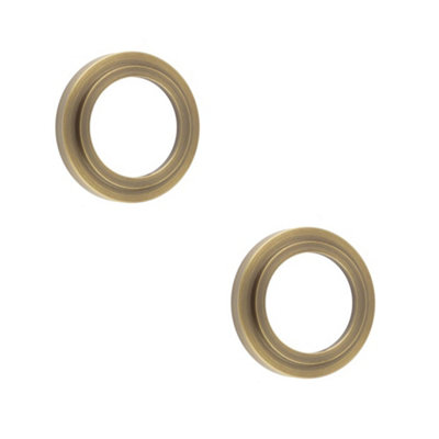 Loops 2 Pack Elegant Stepped Outer Roses For Antique Brass EscutcheonsSolid Brass Key Hole Cover from B&Q