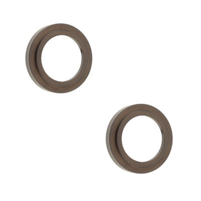 Loops 2 Pack Elegant Dark Bronze Stepped Outer Rose For EscutcheonsSolid Brass Key Hole Cover from B&Q