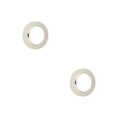 Loops 2 Pack Stylish Knurled Outer Rose For Escutcheon In Polished Nickel FinishSolid Brass Key Hole Cover from B&Q
