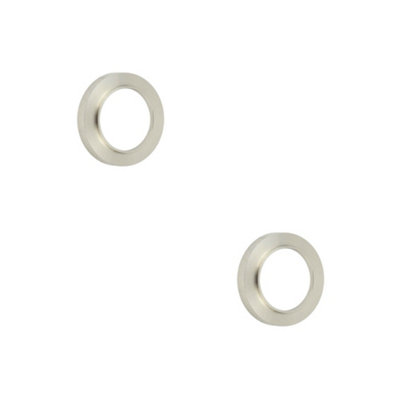 Loops 2 Pack Stylish Knurled Outer Rose For Satin Nickel EscutcheonsSolid Brass Key Hole Cover from B&Q