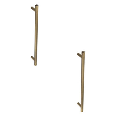 Loops 2 Pack Antique Brass Pull Handle 425mm For Stylish Home RenovationsDoor Handle from B&Q