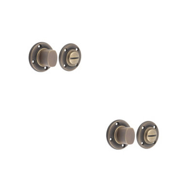 Loops 2 Pack Antique Brass Inner Turn & Release For DoorsDoor Handle from B&Q