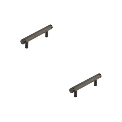 Loops 2 Pack Stylish 96mm Dark Bronze Cabinet Handle For Modern InteriorsKitchen Drawer Pull Handle from B&Q