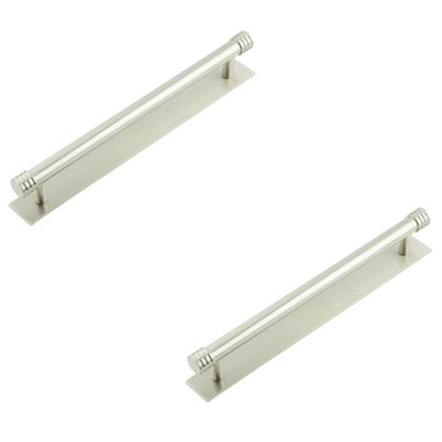 Loops 2 Pack Elegant Satin Nickel Cabinet Handle With 224mm Centers For Stylish InteriorsKitchen Drawer Pull Handle from B&Q