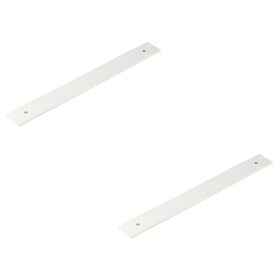 Loops 2 Pack Polished Nickel Backplates For Cabinet Handle268X30mm Elegant Hardware SolutionKitchen Drawer Pull Handle from B&Q