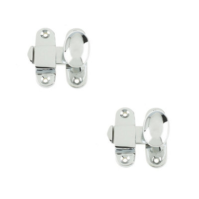 Loops 2 Pack High-Quality 51mm Polished Chrome Showcase Catch By Frelan HardwareCupboard Door Catch from B&Q