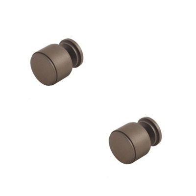 Loops 2 Pack Elegant Stepped Cupboard Knob In Dark Bronze For Timeless DecorKitchen Cabinet Knob
