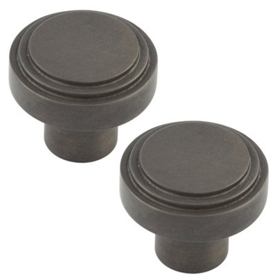 Loops 2 Pack 30mm Dark Bronze Cupboard Knob For Modern Home DecorKitchen Cabinet Knob