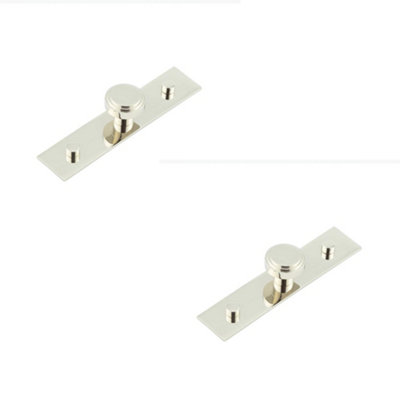 Loops 2 Pack Stylish 30mm Polished Nickel Cupboard Knob With Stepped DesignKitchen Cabinet Knob