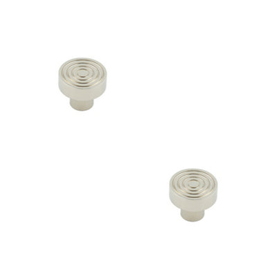 B&Q -  2 Pack Elegant 30mm Polished Nickel Cupboard Knob For Stylish Home DecorKitchen Cabinet Knob
