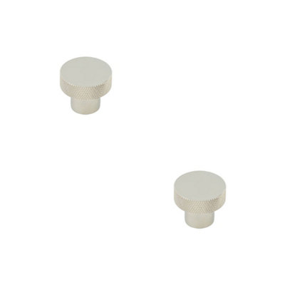 B&Q -  2 Pack Modern 30mm Polished Nickel Cupboard Knob For Stylish Home DecorKitchen Cabinet Knob