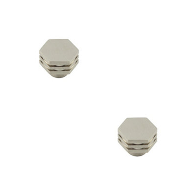 Loops 2 Pack 30mm Satin Nickel Cupboard Knob For Modern InteriorsKitchen Cabinet Knob from B&Q