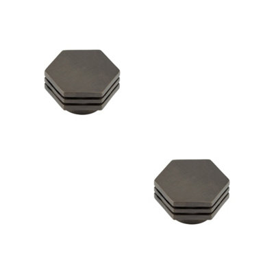 B&Q -  2 Pack Stylish 40mm Dark Bronze Cupboard Knob For Modern InteriorsKitchen Cabinet Knob