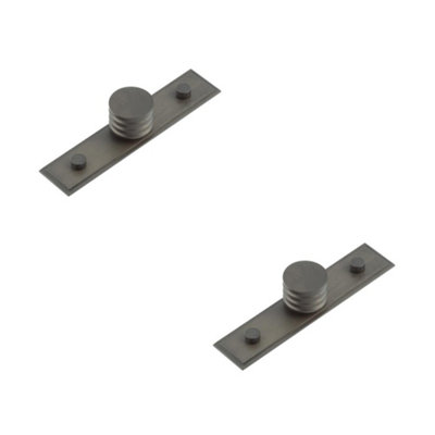 Loops 2 Pack Elegant 30mm Stepped Dark Bronze Cupboard Knob For Stylish InteriorsKitchen Cabinet Knob from B&Q
