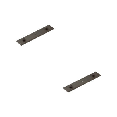Loops 2 Pack Elegant Dark Bronze Backplate For Cupboard Knob 140X30mmKitchen Cabinet Knob from B&Q