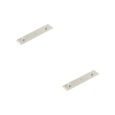 Loops 2 Pack Elegant Satin Nickel Backplate For Cupboard Knob140X30mmKitchen Cabinet Knob from B&Q