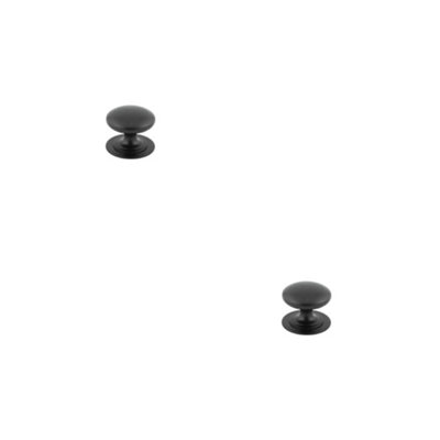 Loops 2 Pack Stylish 38mm Traditional Black Cupboard Knob For CabinetsKitchen Cabinet Knob