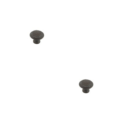 Loops 2 Pack Rustic Hammered Cupboard Knob 40mm In Beeswax FinishKitchen Cabinet Knob