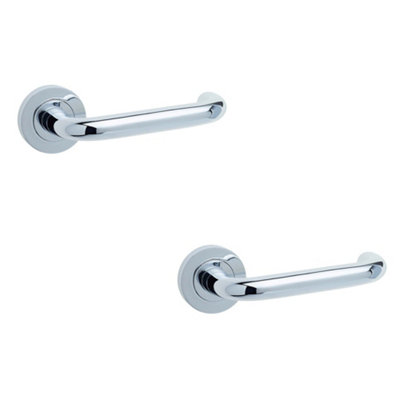 Loops 2 Pack Elegant Polished Chrome Door Handle On Rose For Residential And Commercial UseInterior Handle from B&Q